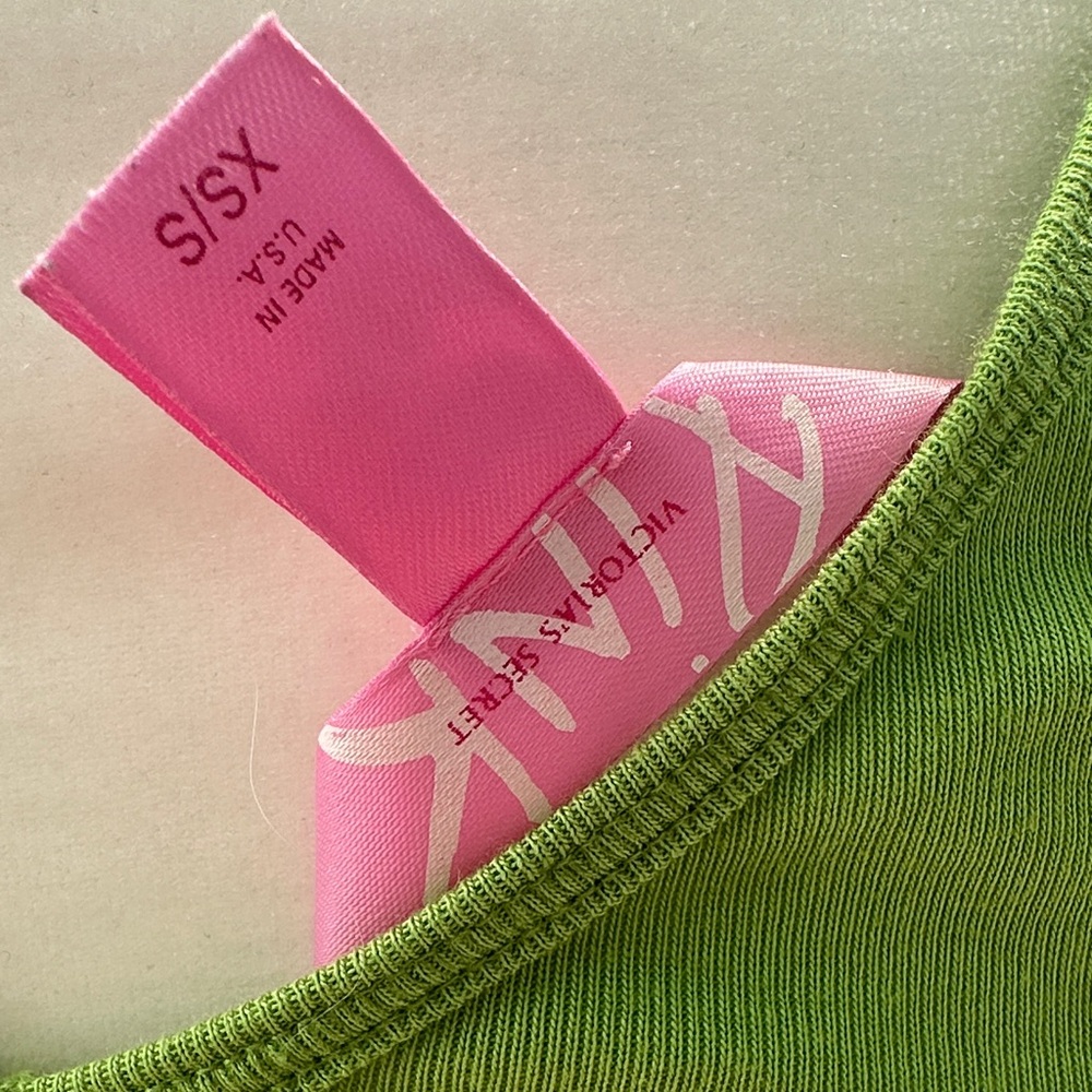 Vintage PINK Victoria's Secret Green V‑Neck Spaghetti Strap Tank - Picture 6 of 6